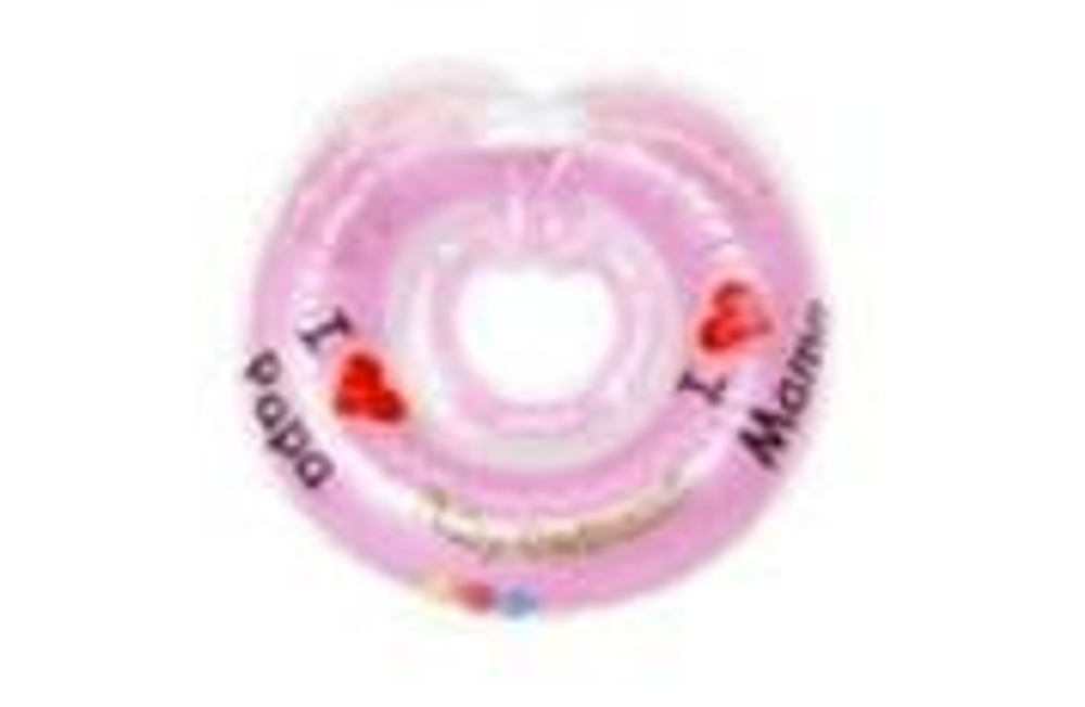 Круг на шею для купания малышей розовый+погремушка (6 – 36кг), коробка (Baby Swimmer)