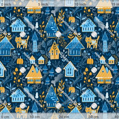 Имбирные печеньки. Домики, тыквы и котик by kostolom3000 441 DPI