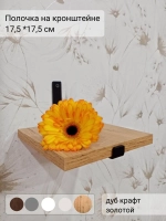 Полка настенная маленькая на кронштейне