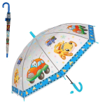 Зонт 66 см Машинки со свистком, д-84 см, разноцветный принт (50 диаметр фабрик), с-30163