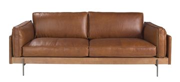Диван 3-местный 6223 SL Angel Cerda из табачно-коричневой кожи