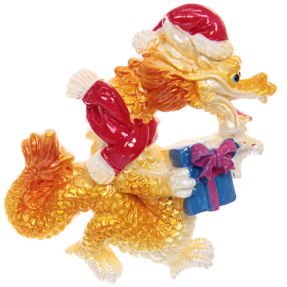 Магнит «Рождественский Дракон» 6,5*7 см, микс