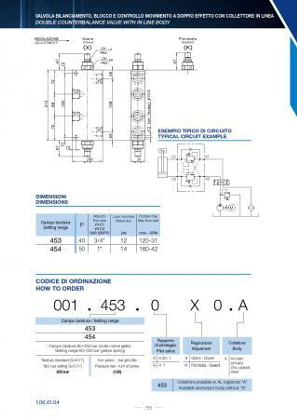 001.453.GXO.A тормозной клапан двустороннего действия, G 3.4", 4 : 1