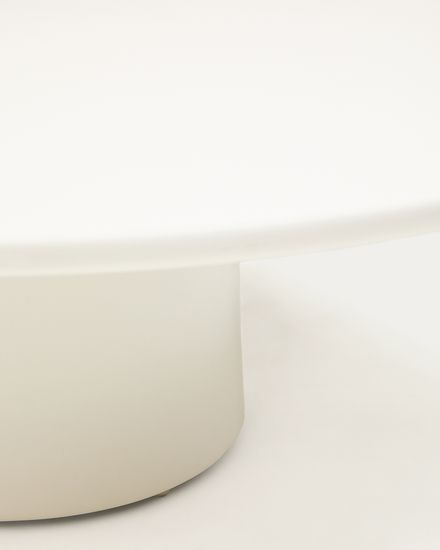 Журнальный столик Albanella из цемента с глянцевой белой отделкой Ø110 см