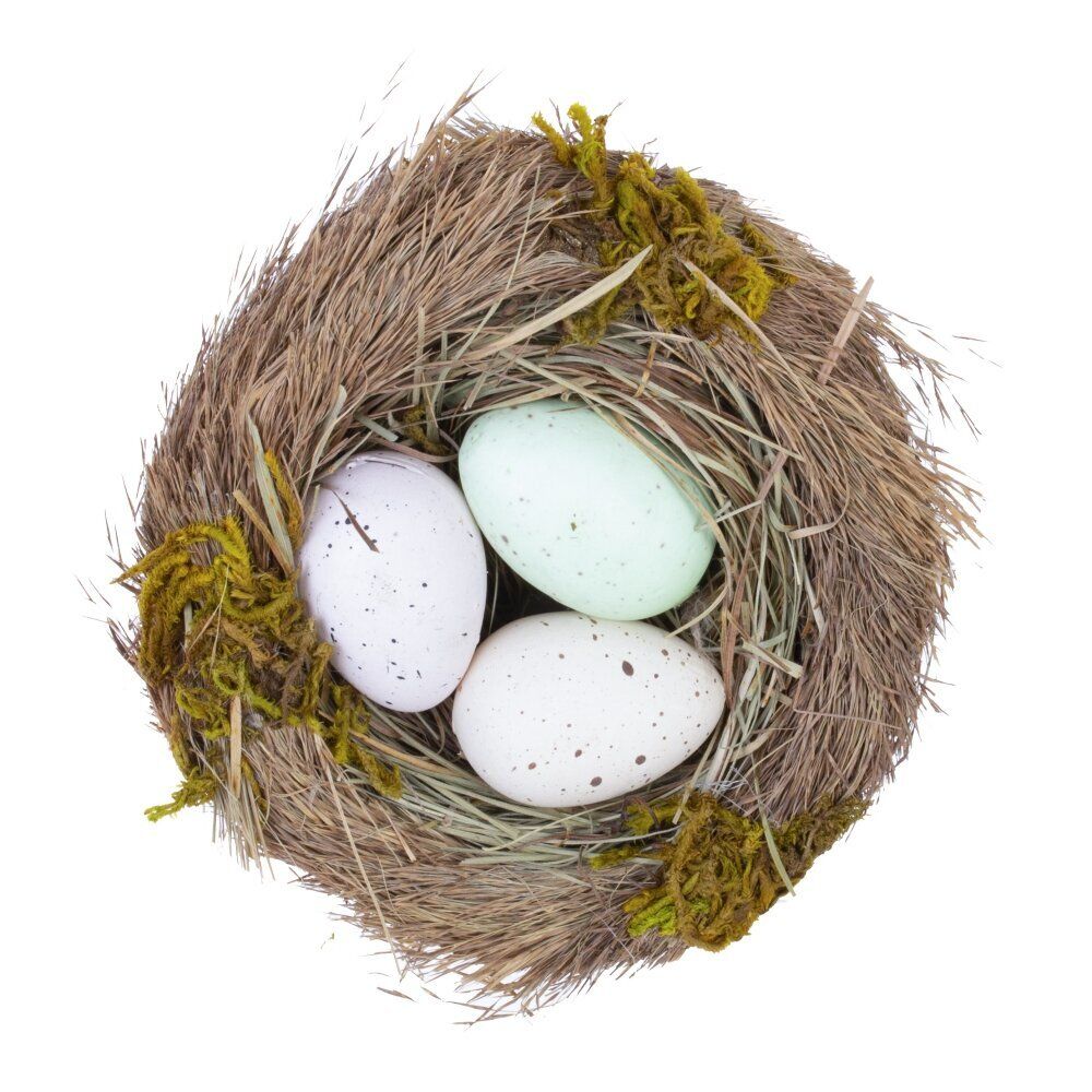GAEM Набор из 2-х изделий декоративных "Гнездо пасхальное" (12*4,5), L24 W12 H4,5 см