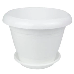 Горшок Фестона, D19, 2,1 л, белый с поддоном