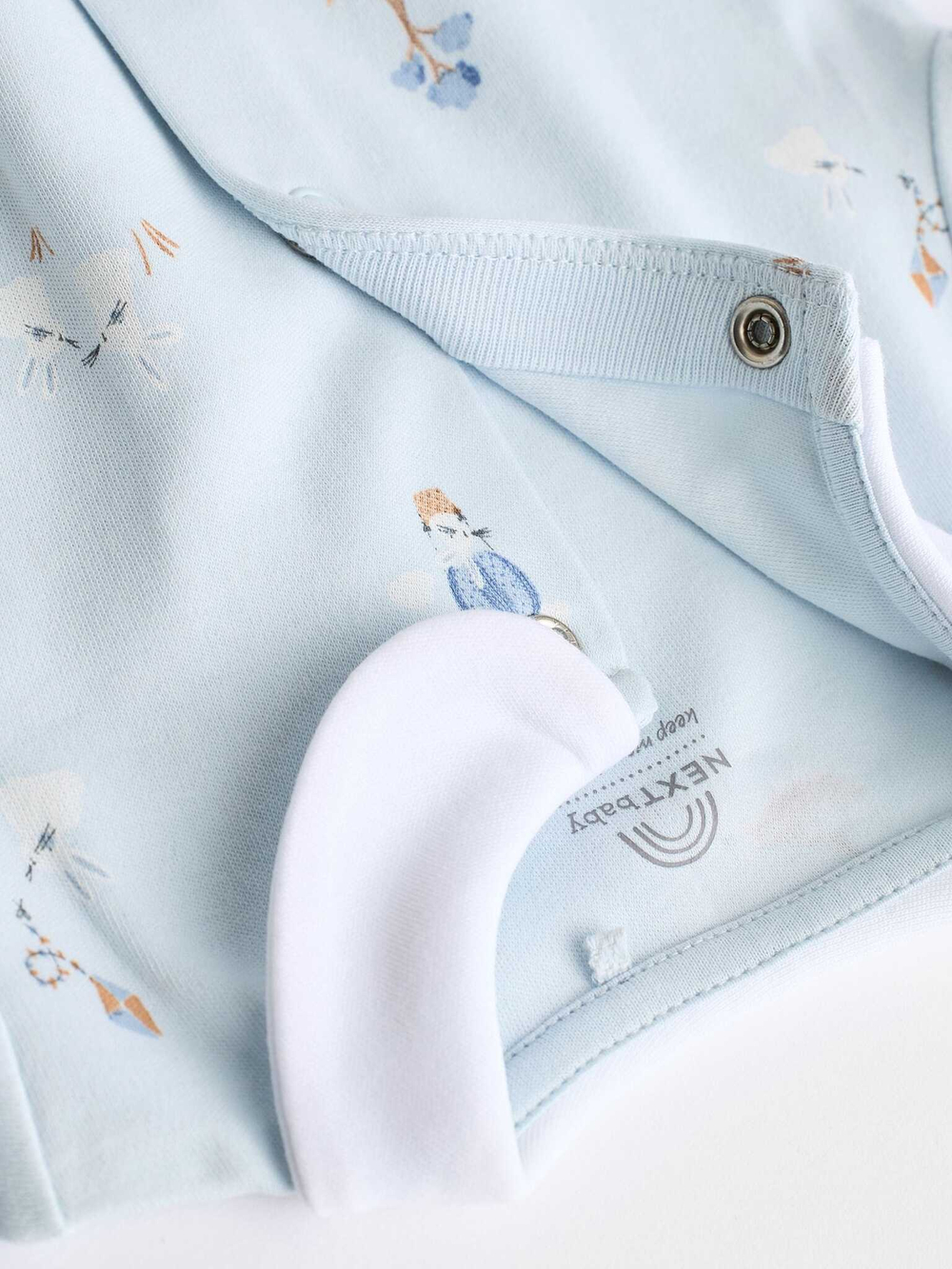 Комбинезон / Cлип для малышей Next K79-503, 3 шт., Голубой, Белый