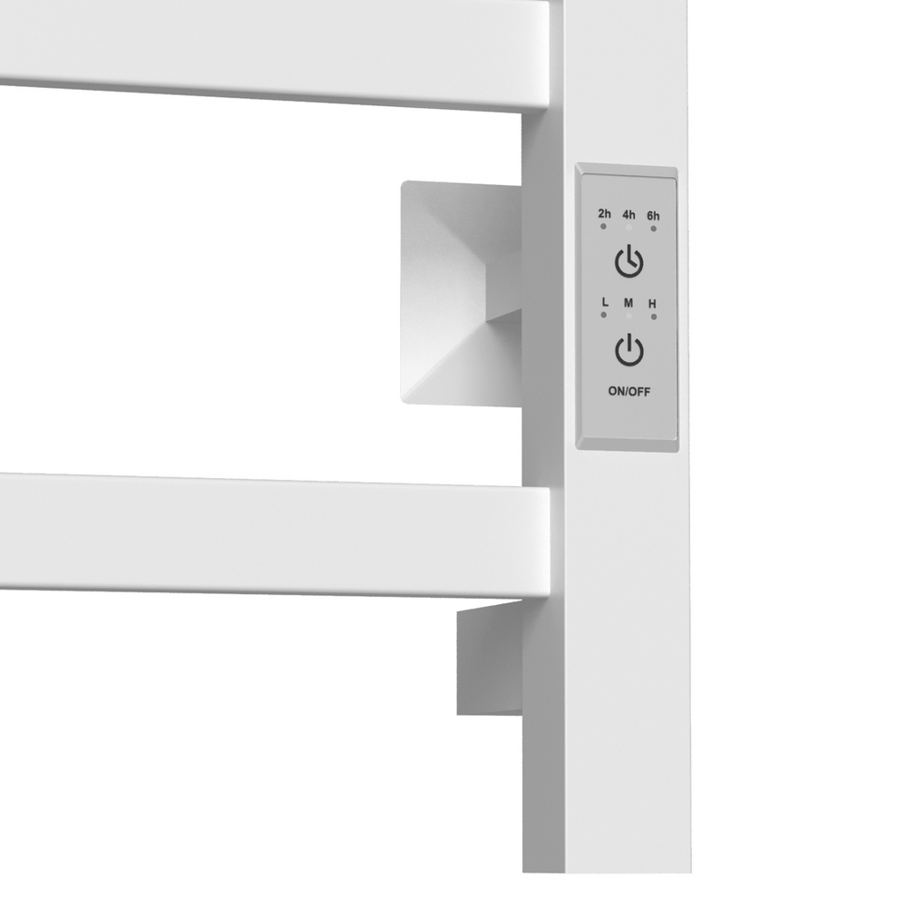 Полотенцесушитель MIXLINE TRIUMPH  80х50 (таймер, 481Вт, 6 перекладин + ПОЛКА) электрический БЕЛЫЙ