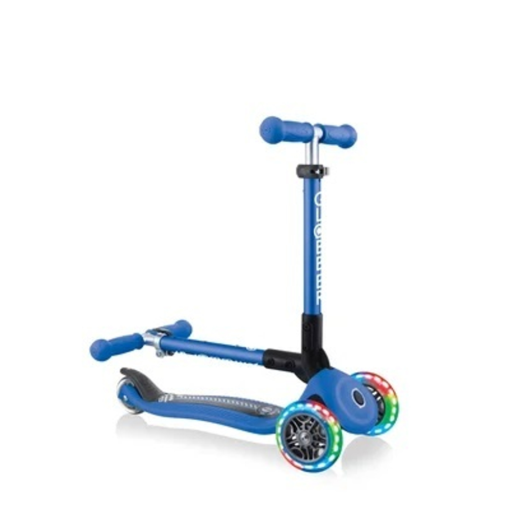 Самокат Globber Junior Foldable Fantasy Lights синий