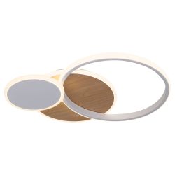 Светильник потолочный светодиодный ЭРА Модерн City CLL-1-60-RC WH+Wood с ДУ 3K-6,5K белый-золото | Светильники SPB-6 с ДУ