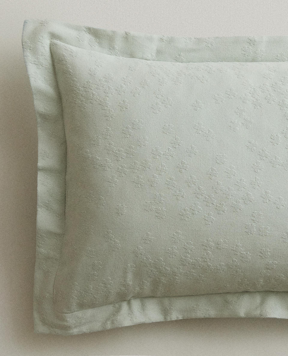 Zara Home наволочка декоративная из хлопка, зелёный, 50x75 см