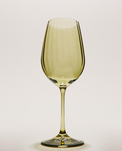 ZARA HOME БОКАЛ ДЛЯ ВИНА ИЗ КРИСТАЛИНА С ОПТИЧЕСКИМ ЭФФЕКТОМ, ЗЕЛЕНЫЙ