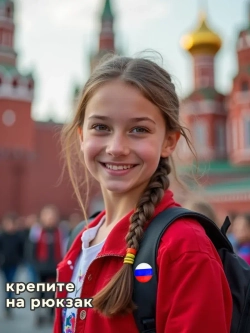 Значок Флаг России 10 шт 37 мм