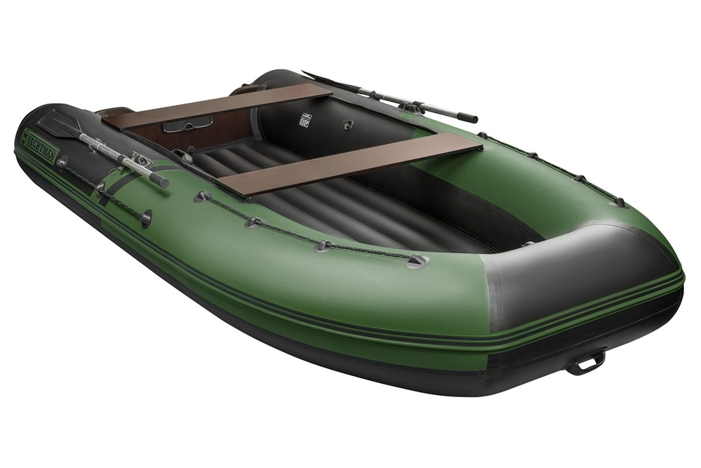 YACHTMAN-360 НДНД (Яхтман) зеленый-черный (лодка ПВХ нднд под мотор с усилением)