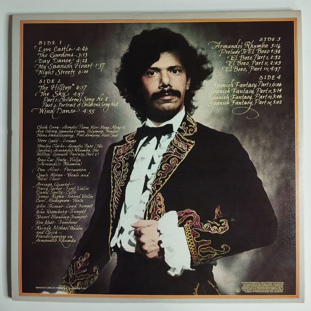 Винтажная виниловая пластинка LP Chick Corea My Spanish Heart (Japan 1976) (Obi)