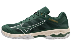 Мужские кроссовки теннисные Mizuno Wave Exceed Light CC - pineneedle/white/papyrus