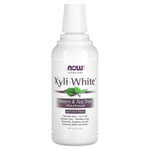 NOW Foods, Solutions, жидкость для полоскания рта Xyli-White, без фтора, нима и чайного дерева со вкусом мяты, 473 мл (16 жидк. унц.)