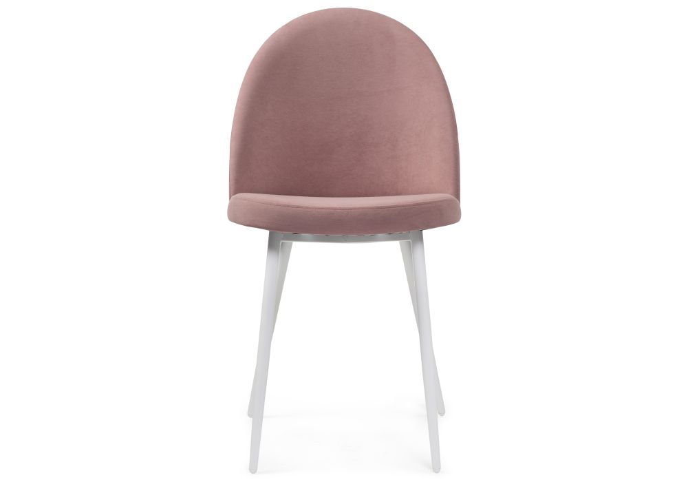 Стул на металлокаркасе Дагрун пыльно-розовый / белый каркас