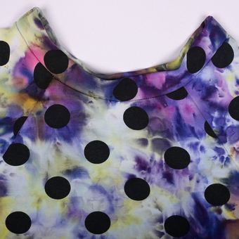 Юбка с паттерном в точку и запоминающимся tie-dye окрашиванием от Otium Atelier, S