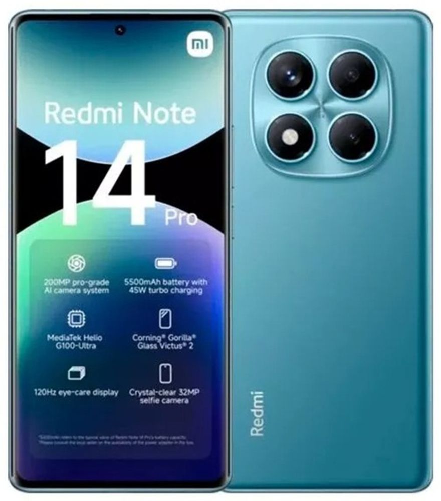 Смартфон Xiaomi Redmi Note 14 Pro 8 ГБ/256 ГБ синий