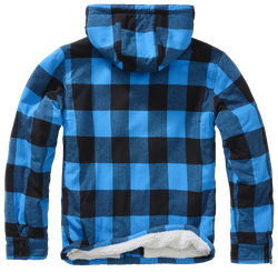 Brandit LUMBER JACKET HOODED black/blue