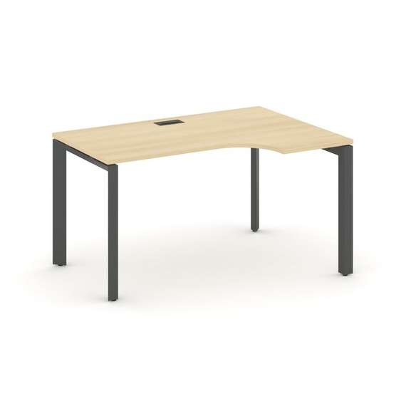 Style Project Стол рабочий эргономичный SN-59P.SPA-022(R) Акация Лорка/Металл Антрацит/Черный Заглуш