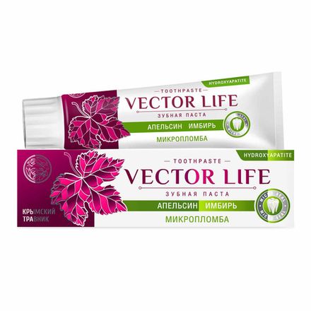 VECTOR LIFE Зубная паста "Микропломба" с апельсином и имбирём