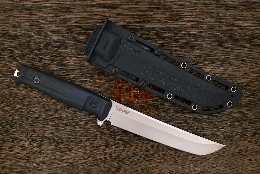 Нож тактический Kizlyar Supreme Senpai, клинок 171мм, сталь AUS-8, рукоять кратон чёрный