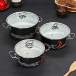 Набор эмалированной посуды 6 пр, кастрюли 1.9,2.5,3.7 л, Керчь, Спагетти-1-Н-Элит