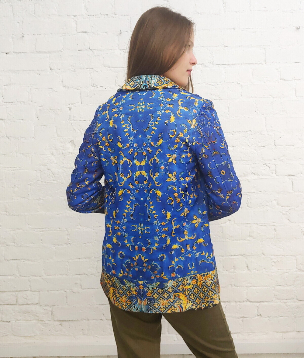 Трикотажный жакет, по мотивам индийского ковра