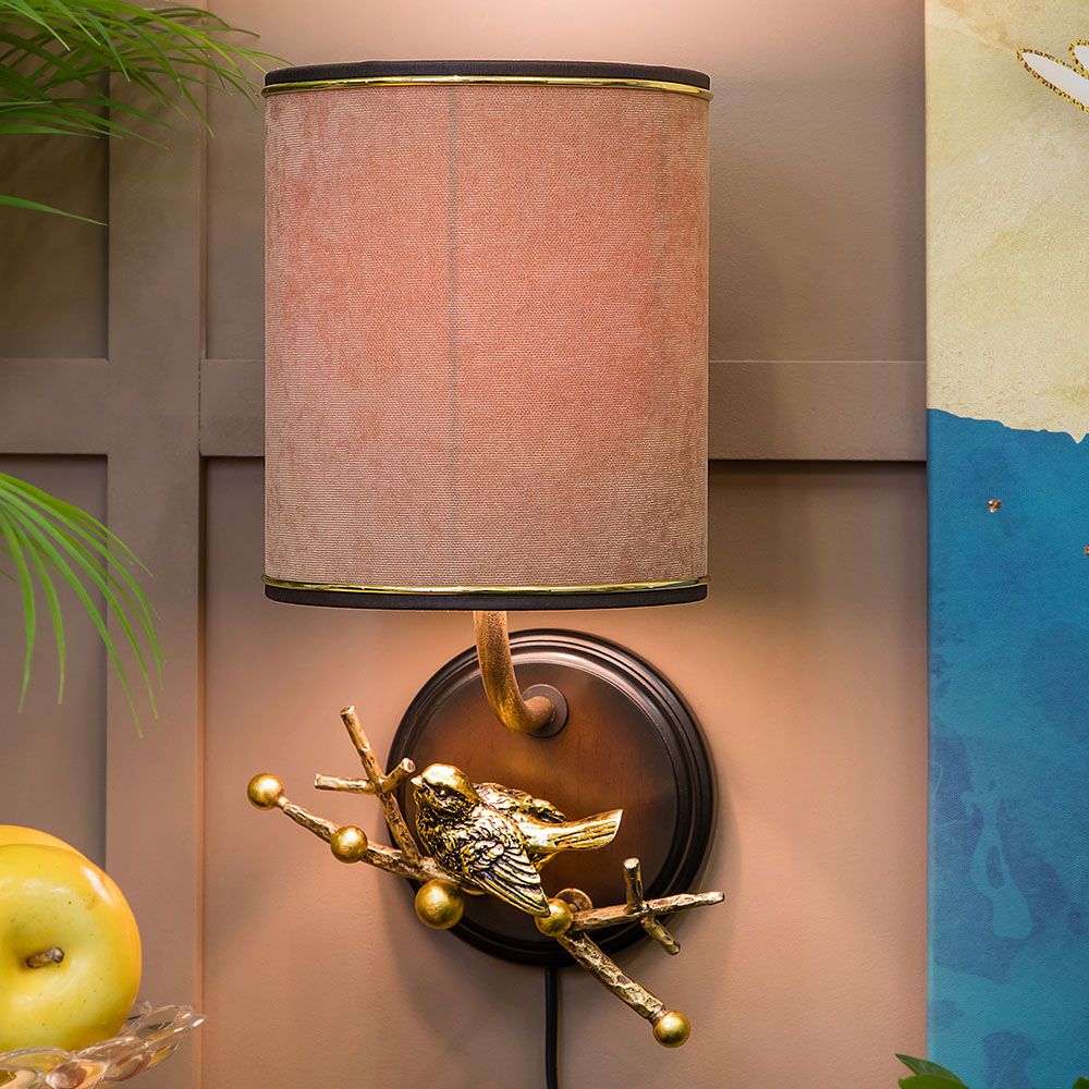 Бра настенный светильник Терра левое Каштан Амбер с абажуром Терра Кофе - 2