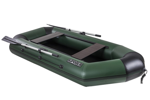 Броня-260 зеленый-черный (лодка ПВХ с усилением)