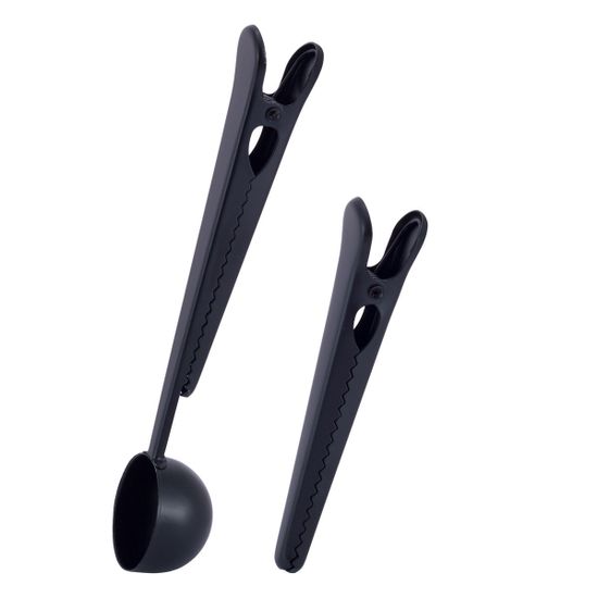 Ложка мерная для кофе с зажимом + зажим Kamille KM-8838 (2 предмета) черный