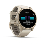 Умные часы Garmin Fenix 8 43mm, Amoled, Sapphire, Soft Gold with Fog Gray/Dark Sandstone Silicone Band (010-02903-11)