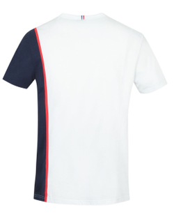 Футболка мужская теннисная Le Coq Sportif Saison 1 Tee SS No.1 M - new optical white/bleu nuit