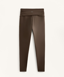 OYSHO Легинсы Light Touch с V-образным вырезом и драпировкой, длиной до щиколотки, темно-коричневый