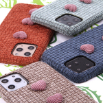 Чехол текстильный с сердечками для iPhone 11 Pro, 011569 Оранжевый