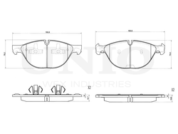 Колодки тормозные диск. передние UNIO BRP-20433