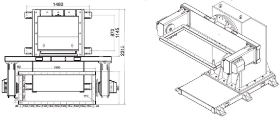 Двухосевой C-образный поворотный стол WB2C для сварочных роботов