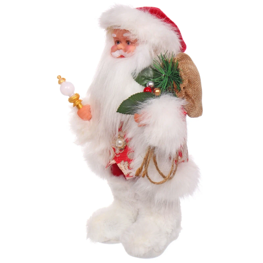 Дед Мороз - Лесовичок «Лесной гость» 30 см, Красный/белый