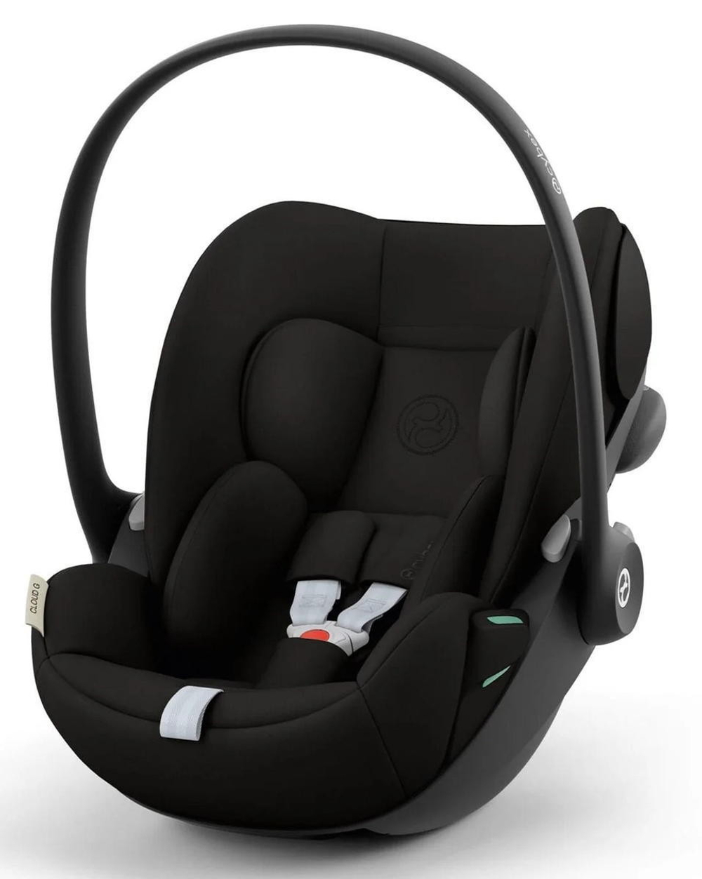 Коляска Cybex Coya Rosegold Frame Cloud G i-Size Magic Black Leaf Green с дождевиком и бампером