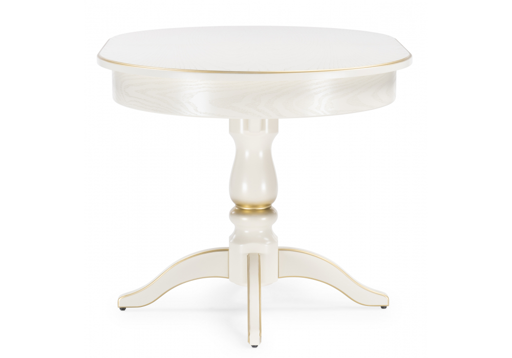 Стол деревянный Woodville Сайрус слоновая кость, золото