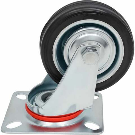 Колесо промышленное поворотное с подшипником 75мм резина/сталь Gigant G-04-09-13