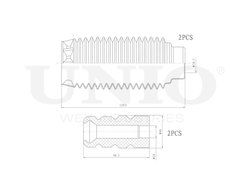Комплект пыльник и отбойник UNIO DUC-50021