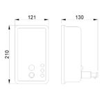 Диспенсер для мыла с кнопкой 1200 мл. нерж. сталь INOX 03001.W белый