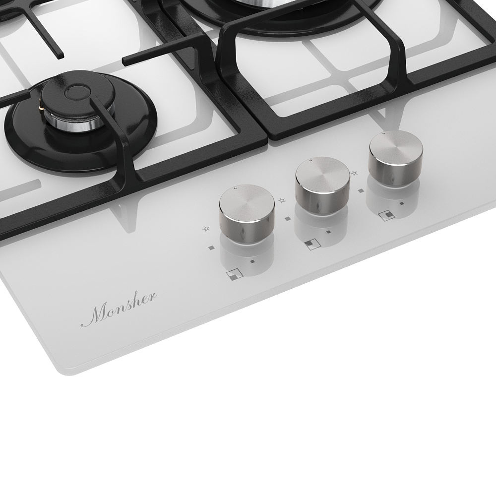 Встраиваемая газовая варочная панель Monsher MGG 43 Blanc