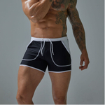 Черные плавки-боксеры с контрастной отделкой (Размер: XL) (Цвет: черный)