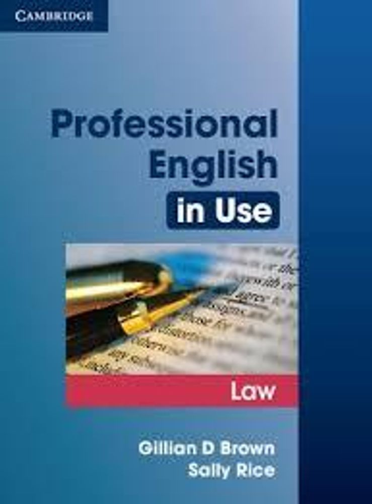 Professional English in Use Law Book with answers