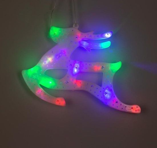 Светодиодная новогодняя фигура "Олень" 30 * 23 см, пластик, 220 В, свечение мульти (RG/RB)