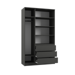 МС Мадера Шкаф ШМ 1200 1200х2100х500 (лдсп графит новый)